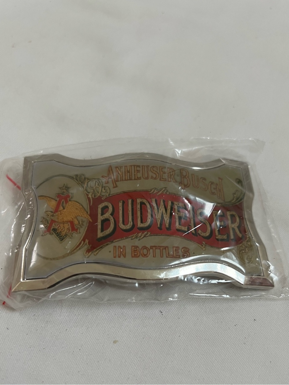 Anheuser Busch Budweiser In Bottles U.S.A. Beer Belt Buckle Vintage St. Louis